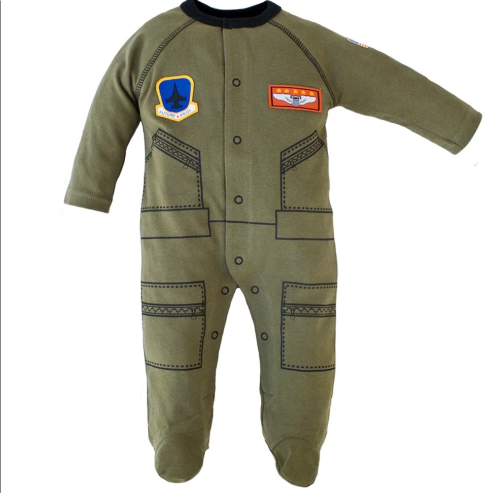 Flight suit baby crawler